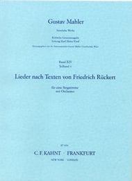 Lieder Nach Texten Von Ruckert Study Scores sheet music cover